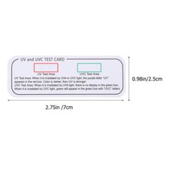 UV Uvc Detector Test Card 6pcs Reusable UVC Intensity Strip