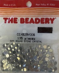 5MM ROUND STONE CRYSTAL RHINESTONES(135pc)The Beadery •Silver/Clear•Card Making•