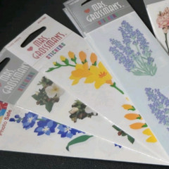 Mrs. Grossman Floral Stickers – New – YOU CHOOSE – Sealed 2-3 Sheets