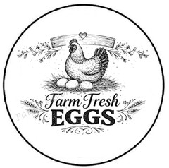 FARM FRESH EGGS ENVELOPE SEALS LABELS STICKERS PARTY FAVORS