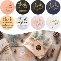 Thank You Stickers Small Business – 6 Rolls 3000 Pieces Thank You for Supporting