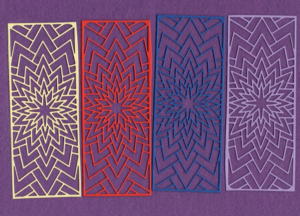 STARBURST BORDER die cuts scrapbook cards