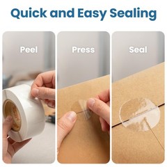 Circle Clear Stickers, Clear Dot 1.5 in 500/Roll Round Wafer Envelope Seals