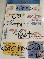 DEJA VIEWS WONDERFUL WORDS STICKERS ‘MY HAPPINESS’ WORDS PHRASES 12PCS