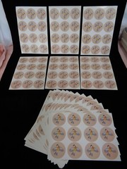 18 Sheets Vintage Hallmark Bird (Meadowlark?) Stickers