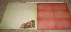 Creative Imaginations Double Sided Paper Lot of Eight ~ Vegetable/Fruit Recipes