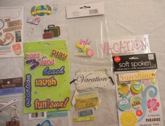 Lot of Vacation Theme Stickers for Scrapbooking, Journal & Greeting Card Making
