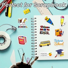 200pcs Back to School Stickers – Kids Stickers for School Scrapbook, Water Bo…