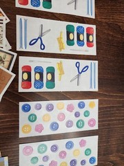 Creative Memories SEWING Cozy Quilt BUTTONS Stickers LOT