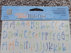 NEW DEJA VIEWS WONDERFUL WORDS COLOR SPLASH RUB-ON ALPHABET LETTERS