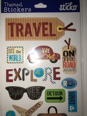 Lot of 2 NIP Happy Traveling, scrapbook stickers Sticko 52-38261