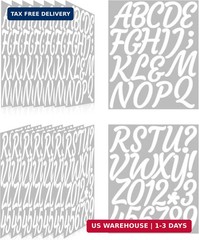 336 Pieces 16 Sheets Letter Stickers,Self Adhesive Waterproof Mailbox Numbers St