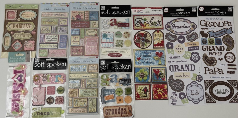 *YOU CHOOSE* Jolee’s, Me&My Big Ideas, Punch Studio FAMILY Dimensional Stickers