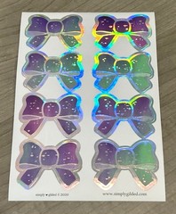 NEW Simply Gilded Green & Purple Bows Sticker Sheet SG Halloween Stickers