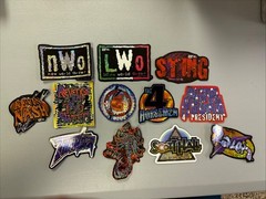 Vintage Sticker Lot 90s WRESTLING WCW NWO PRISM Vending Sticker Set LOT OF 12