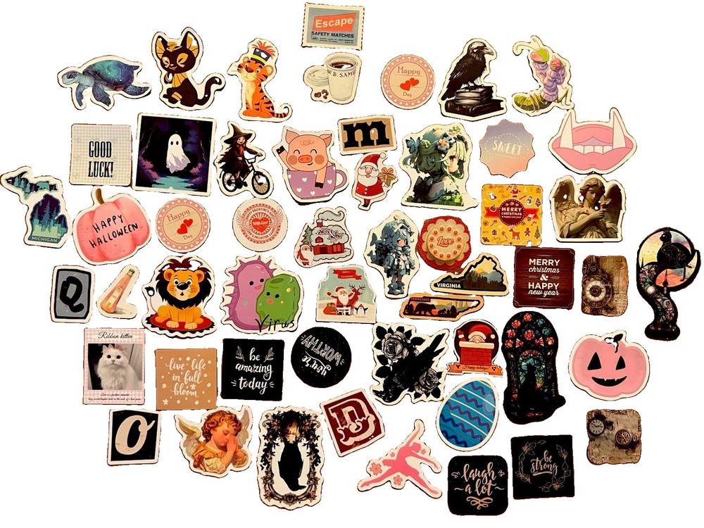 50 Random Vinyl Stickers Decal Set For Laptop Phone Case Notebook