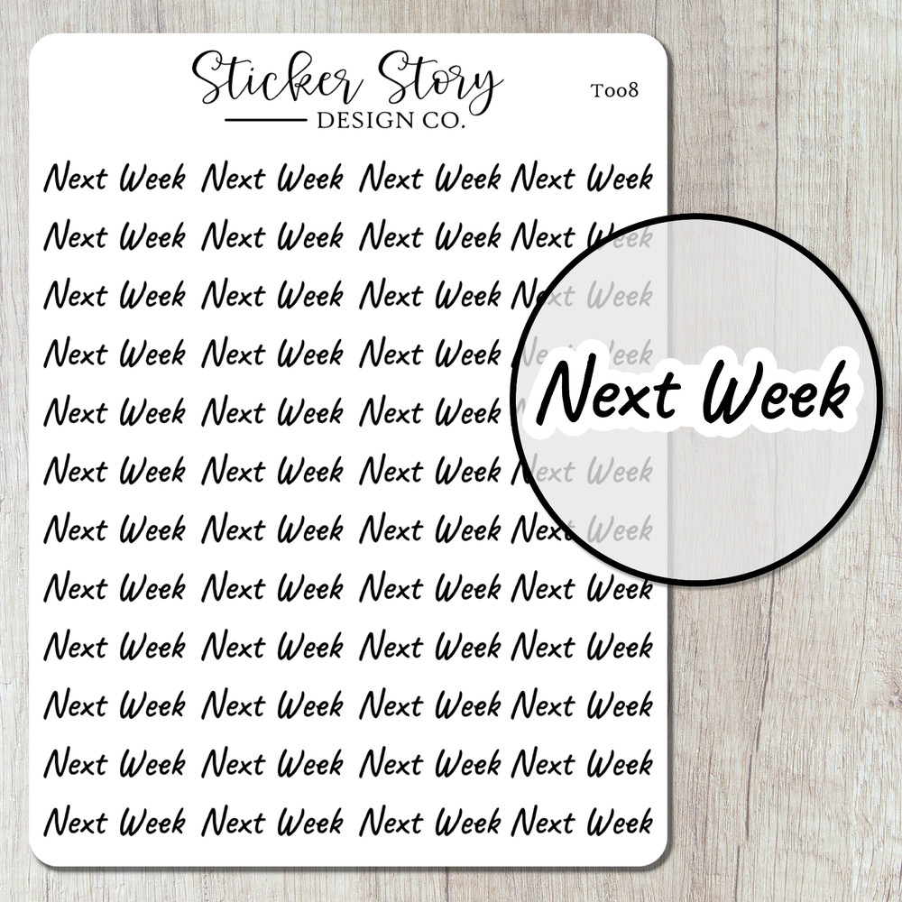 Next Week Planner Stickers