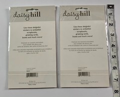 Lot of 6 Daisy Hill Dome Stickers & Metal Accents New Baby Boy Young Girl Alpha
