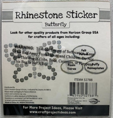 Butterfly Rhinestone Sticker Design 59 Stones Scrapbook Arts Crafts Pink Blue