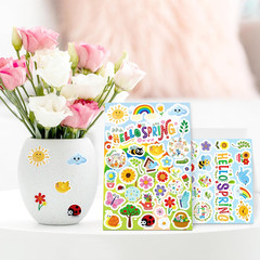 24 Sheets Spring Stickers for Kids, 840 PCS Spring Decorative Stickers Crafts Pa