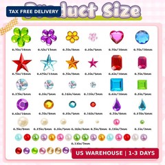 10000PCS+ Gem Stickers, Rhinestone Stickers for Crafts, Self-Adhesive Bedazzling