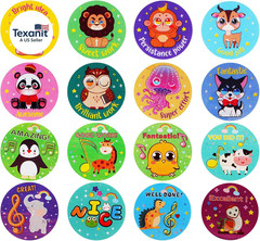 Stickers 1000 Pcs,Colorful Animal and Music Notes Reward Stickers Teachers Suppl