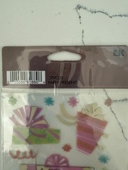 Sticko Autocollant Photo Stickers by Cathy B. Vellum Party Presents Scrapbooking