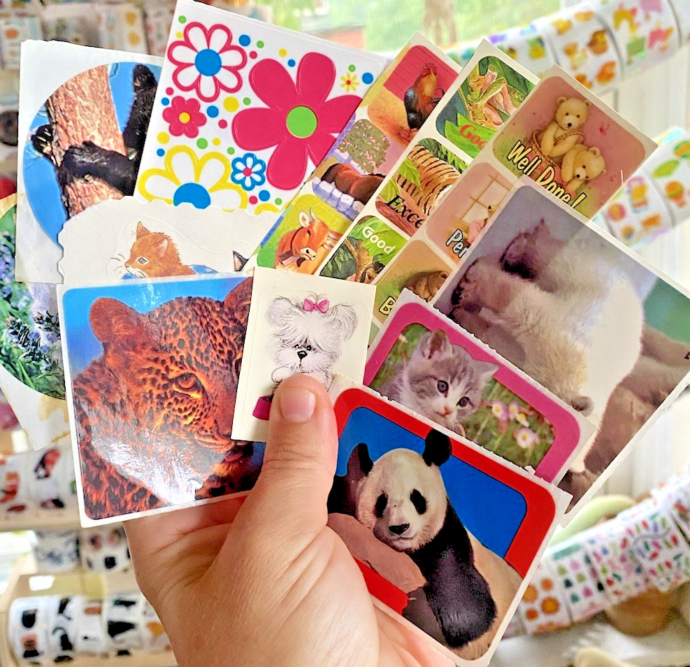 Vintage 80s 90s Sticker Lot: Animals, Smile Makers, Reward, New And Partial READ