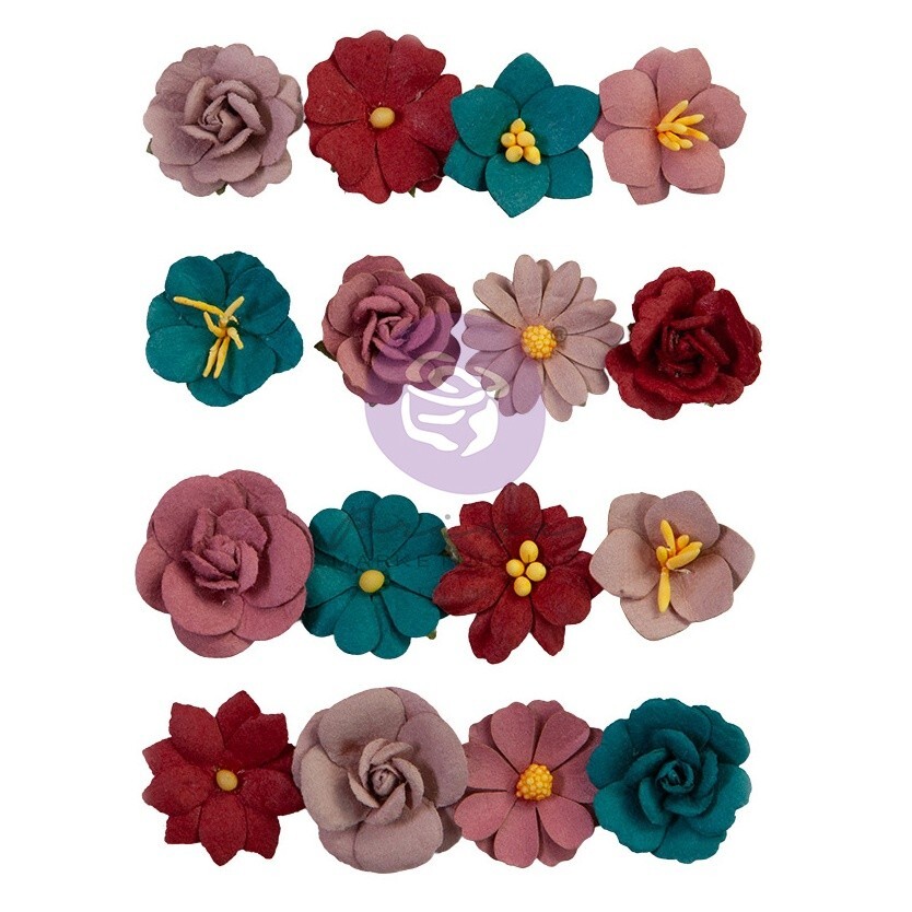 Prima Marketing Paper Flowers LOST IN WONDERLAND – ENCHANTED GARDEN 16pc #665760