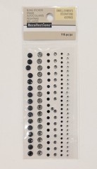 Black & Gray Rhinestones Bling Gems Scrapbooking Stickers By Recollections