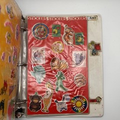 Vtg 1980s Small World Sticker Book Sanrio Scratch Sniff Hello Kitty 10 Pgs Album