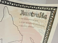 Lot of 5 NRN Designs Australia/New Zealand Map Travel Sticker Large Sheets S3019