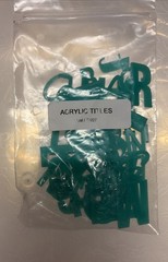 CTMH Embellishments Acrylic TITLES TEAL Z7027 New Acrylic Letter Tiles