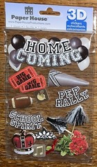 RARE Paper House 3D Homecoming School Spirit Prep Rally Dance Music Friends Game
