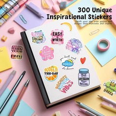 300 Water Bottle Stickers Motivational Laptop Decals Inspirational Adult Teen