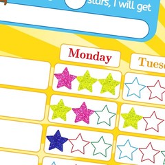 Large Star Stickers for 500 PCS Glitter Sparkly Star Behavior Reward Stickers…