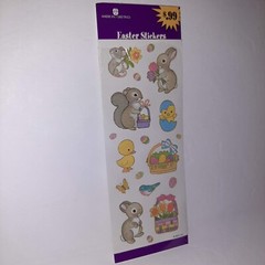 Vintage Easter Stickers Forget Me Not American Greetings 3 Full Sheets Bunnies