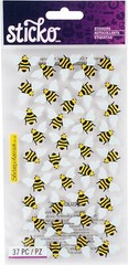 Sticko Classic stickers BEES Garden Spring Pollinator theme 47184 FAST FREE ship