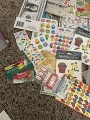 Scrapbooking Embellishments Mixed Lot Stickers, paper, borders. Crafts crafty.