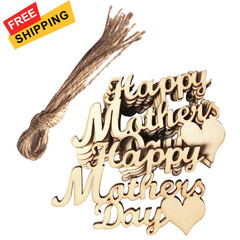 BinaryABC Happy Mother’s Day Crafts Wooden approx. 9.5cm x 6.5cm x 0.25cm