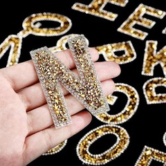 37 Pieces Rhinestone Letter Stickers Large Glitter Alphabet Crystal Number Se…