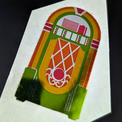 Vintage Hambly Mylar Stickers Guitars Jukebox Music Theme