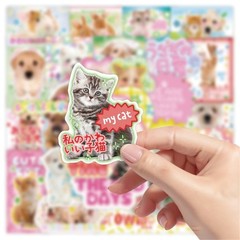 40Count Dog Cats Sticker for Scrapbook Notebook Water Bottle Phone Skateboard