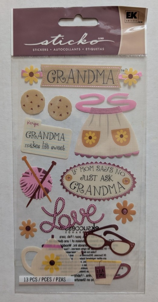 Grandma Scrapbooking Stickers By Sticko