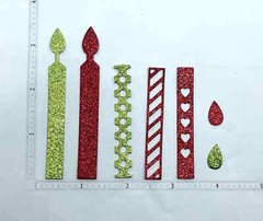 Die Cuts Layering Candles 18 Pieces *You Choose Color* Foil Mirror Glitter Speci