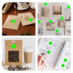 4 Rolls 4000PCS 1″ Round Fluorescent Green Circle Dot Labels for Home & Office