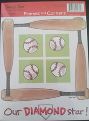 SUZY’S ZOO BASEBALL FRAMES & CORNERS SCRAPBOOKING PUNCH OUTS #83081