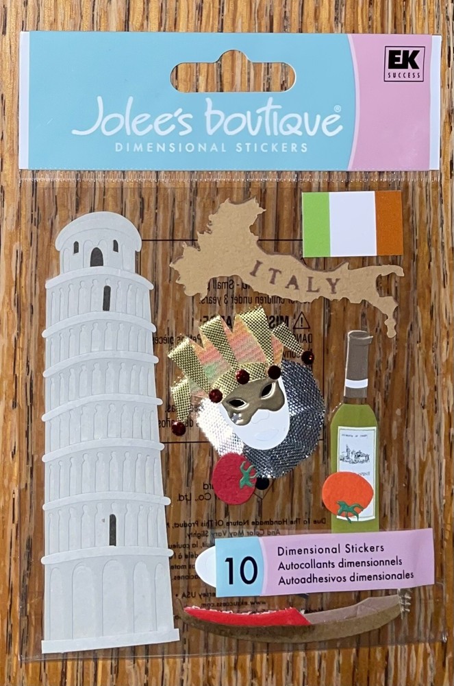 Jolees ROME ITALY Title Colosseum stickers Vacation Wine Column Tomatoes Pasta