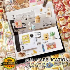 Bomichi Animal Plant Sticker Book Brown Cover