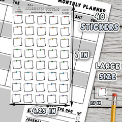Note Stickers, Mini Icon Reminder Planner stickers, Journals, Scrapbooks